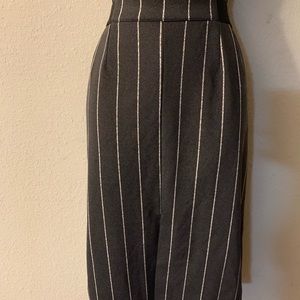 Grey Pencil skirt with stripe detail